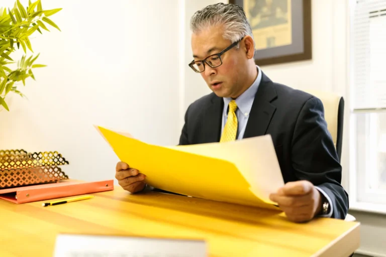 Building owner reviewing files and notices for a Local Law 126 violation